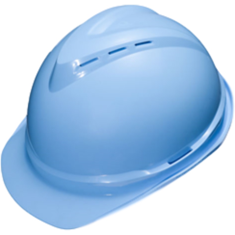 梅思安10146616湖藍色豪華PE安全帽圖1