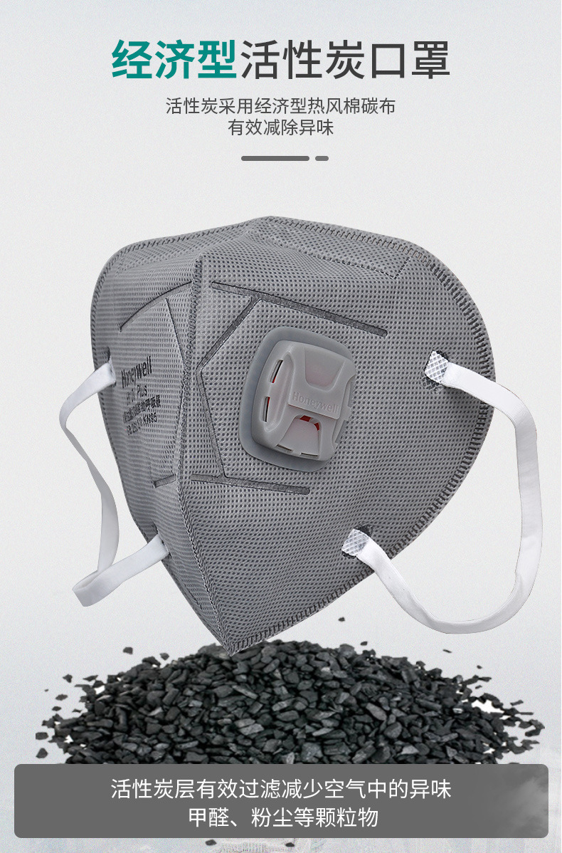 霍尼韋爾H910VPlus帶閥活性炭KN95防塵口罩H1009101CV圖片6