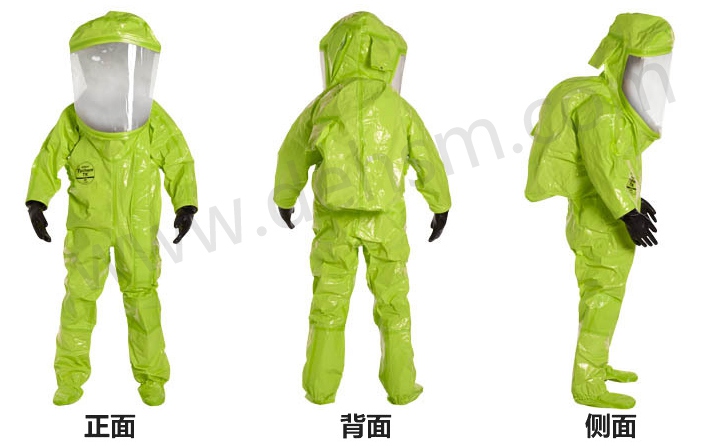 杜邦TK554 A級防護服正面、背面及側面圖