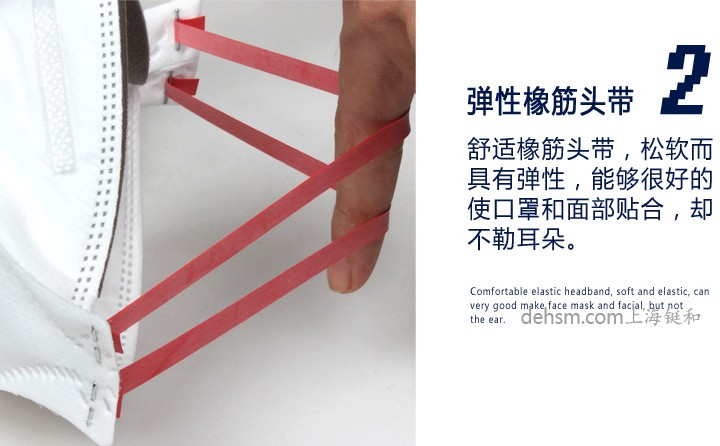 3M9332FFP3口罩彈性橡筋頭帶